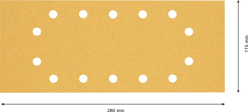 EXPERT C470 brusni papir sa 14 rupa za vibracione brusilice od 115 x 280 mm, G 80, 10 delova 2608900848