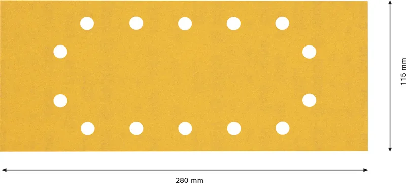 EXPERT C470 brusni papir sa 14 rupa za vibracione brusilice od 115 x 280 mm, G 240, 10 delova 2608900851