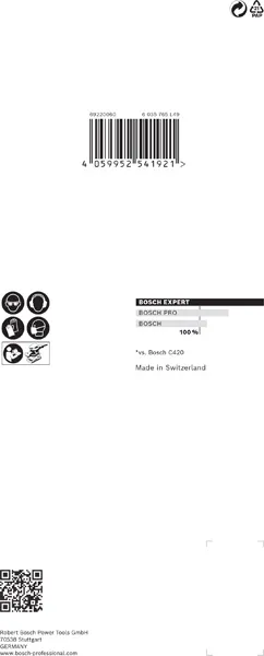 EXPERT C470 brusni papir sa 8 rupa za vibracione brusilice od 93x186 mm, G 60, 10 delova 2608900854