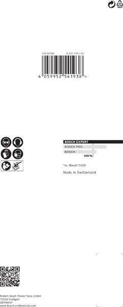 EXPERT C470 brusni papir sa 8 rupa za vibracione brusilice od 93x186 mm, G 80, 10 delova 2608900855