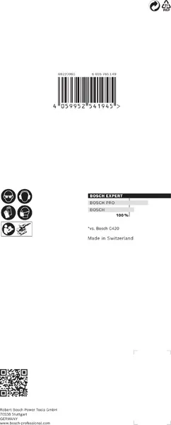 EXPERT C470 brusni papir sa 8 rupa za vibracione brusilice od 93x186 mm, G 120, 10 delova 2608900856