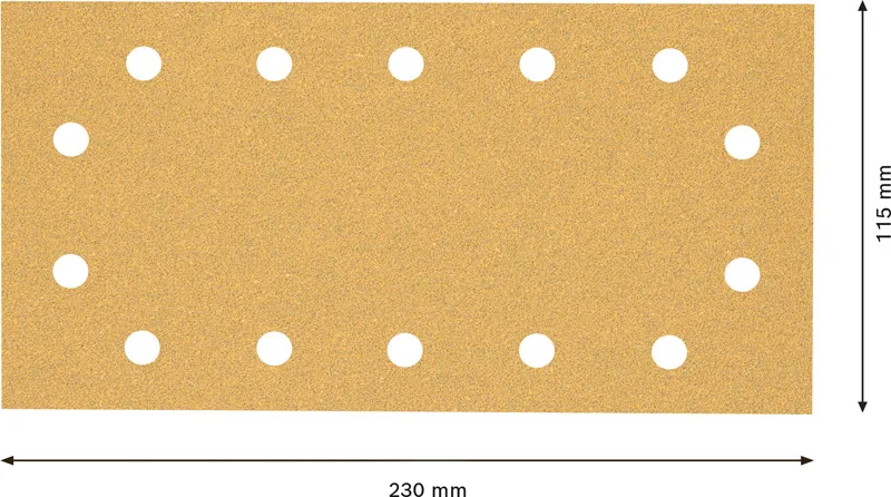 EXPERT C470 brusni papir sa 14 rupa za vibracione brusilice od 115 x 230 mm, G 60, 10 delova 2608900861
