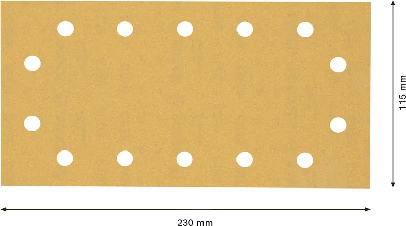 EXPERT C470 brusni papir sa 14 rupa za vibracione brusilice od 115 x 230 mm, G 180, 10 delova 2608900864