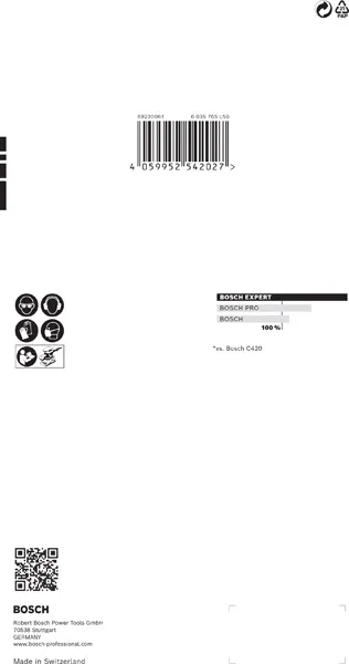 EXPERT C470 brusni papir sa 14 rupa za vibracione brusilice od 115 x 230 mm, G 180, 10 delova 2608900864