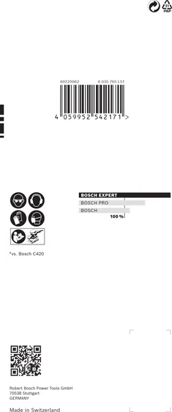 EXPERT C470 brusni papir sa 8 rupa za vibracione brusilice od 80 x 133 mm, G 80, 10 delova 2608900879