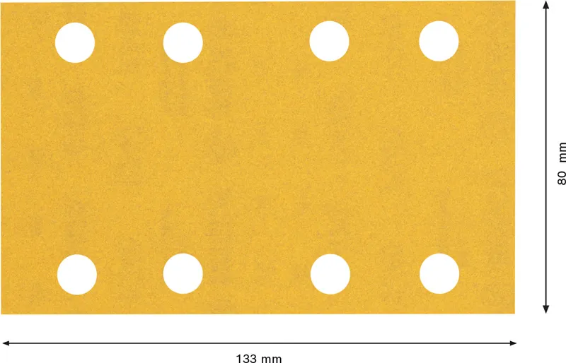 EXPERT C470 brusni papir sa 8 rupa za vibracione brusilice od 80 x 133 mm, G 240, 10 delova 2608900883