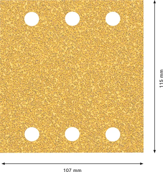 EXPERT C470 brusni papir sa 6 rupa za vibracione brusilice od 115 x 107 mm, G 40, 10 delova 2608900890