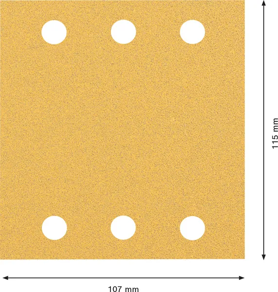 EXPERT C470 brusni papir sa 6 rupa za vibracione brusilice od 115 x 107 mm, G 80, 10 delova 2608900892
