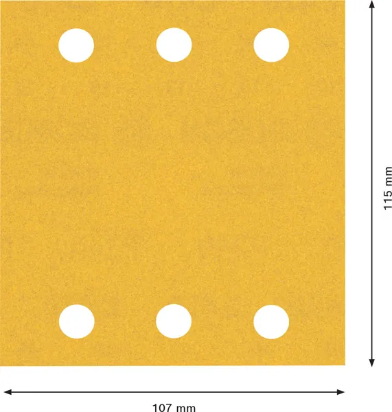 EXPERT C470 brusni papir sa 6 rupa za vibracione brusilice od 115 x 107 mm, G 240, 10 delova 2608900895