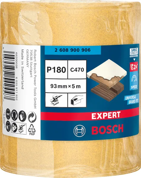 EXPERT C470 rolna brusnog papira za ručno brušenje od 93 mm, 5 m, G 180 2608900906