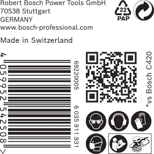 EXPERT C470 brusni papir sa 8 rupa za rotacione brusilice od 125 mm, G 120, 50 delova 2608900912