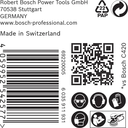 EXPERT C470 brusni papir sa 6 rupa za rotacione brusilice od 150 mm, G 80, 50 delova 2608900919