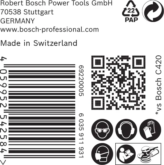 EXPERT C470 brusni papir sa 6 rupa za rotacione brusilice od 150 mm, G 100, 50 delova 2608900920