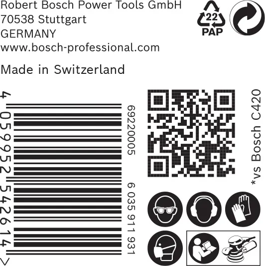 EXPERT C470 brusni papir sa 6 rupa za rotacione brusilice od 150 mm, G 240, 50 delova 2608900923