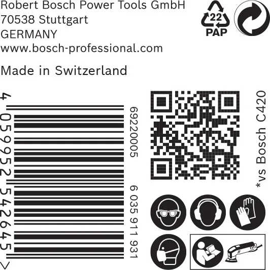EXPERT C470 brusni papir za delta brusilice od 93 mm, G 40, 50 delova 2608900926