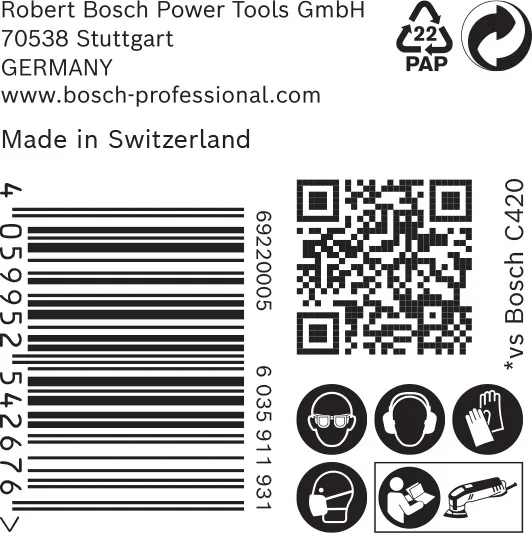 EXPERT C470 brusni papir za delta brusilice od 93 mm, G 100, 50 delova 2608900929