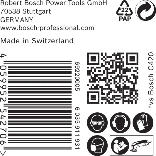 EXPERT C470 brusni papir za delta brusilice od 93 mm, G 240, 50 delova 2608900932