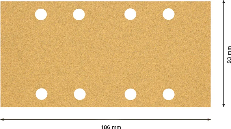 EXPERT C470 brusni papir sa 8 rupa za vibracione brusilice od 93 x 186 mm, G 60, 50 delova 2608900936