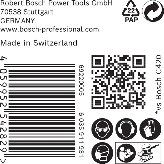 EXPERT C470 brusni papir sa 14 rupa za vibracione brusilice od 115 x 230 mm, G 80, 50 delova 2608900944