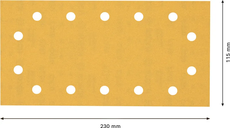 EXPERT C470 brusni papir sa 14 rupa za vibracione brusilice od 115 x 230 mm, G 240, 50 delova 2608900948