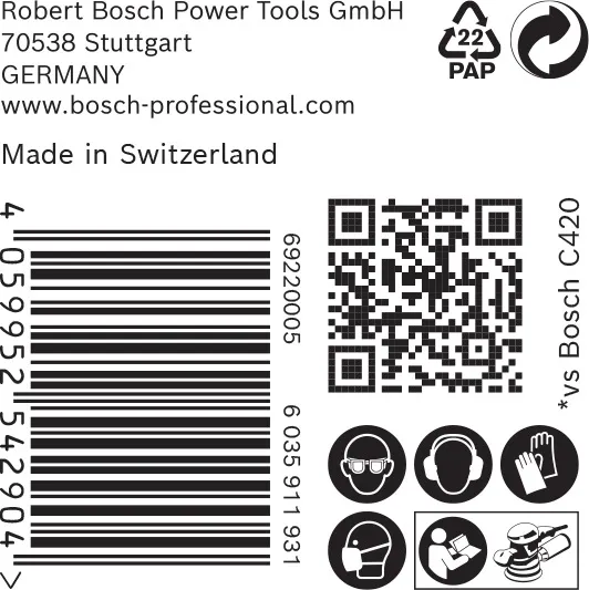 EXPERT C470 brusni papir bez rupa za ugaone brusilice i bušilice od 125 mm, G 60, 50 delova 2608900952