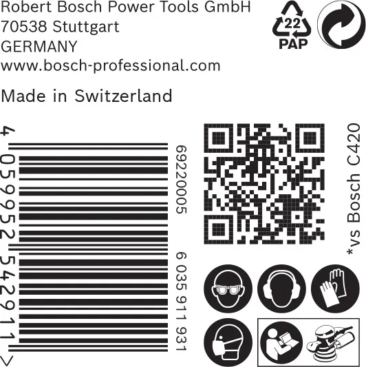 EXPERT C470 brusni papir bez rupa za ugaone brusilice i bušilice od 125 mm, G 80, 50 delova 2608900953