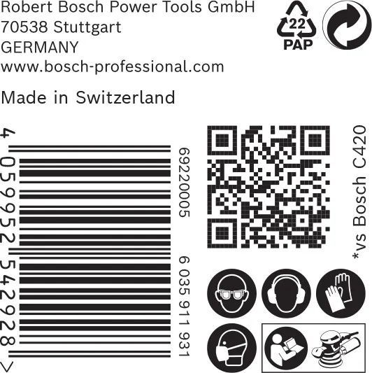 EXPERT C470 brusni papir bez rupa za ugaone brusilice i bušilice od 125 mm, G 120, 50 delova 2608900954