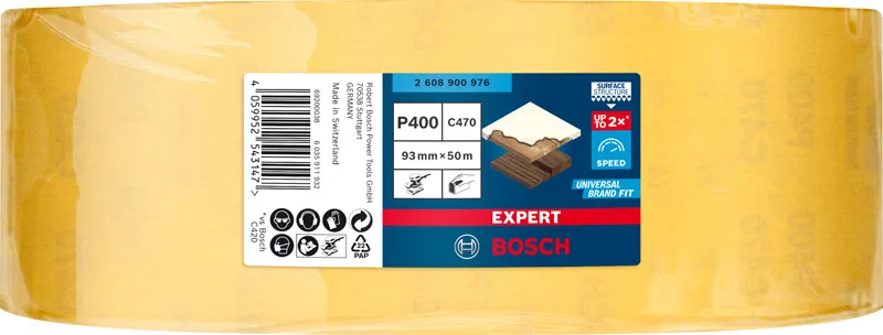 EXPERT C470 rolna brusnog papira za ručno brušenje od 93 mm x 50 m, G 400 2608900976