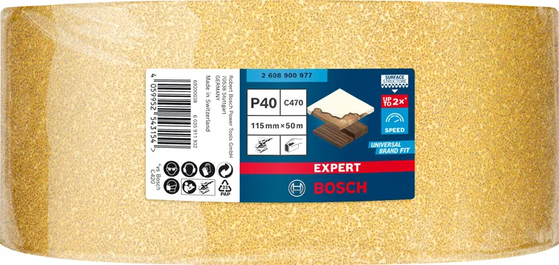 EXPERT C470 rolna brusnog papira za ručno brušenje od 115 mm x 50 m, G 40 2608900977