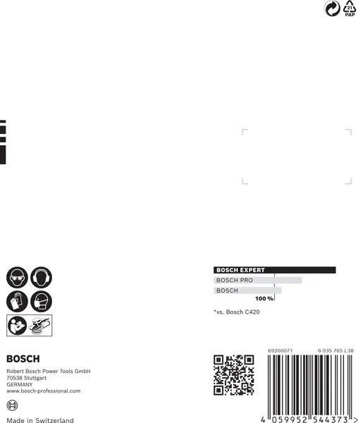 EXPERT C470 brusni papir sa više rupa za rotacione brusilice od 125 mm, G 320, 5 delova 2608901099