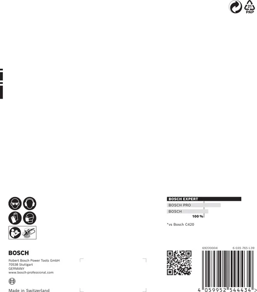 EXPERT C470 brusni papir sa više rupa za rotacione brusilice od 150 mm, G 100, 5 delova 2608901105