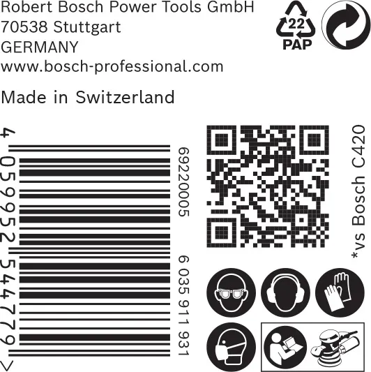 EXPERT C470 brusni papir sa više rupa za rotacione brusilice od 150 mm, G 120, 50 delova 2608901139