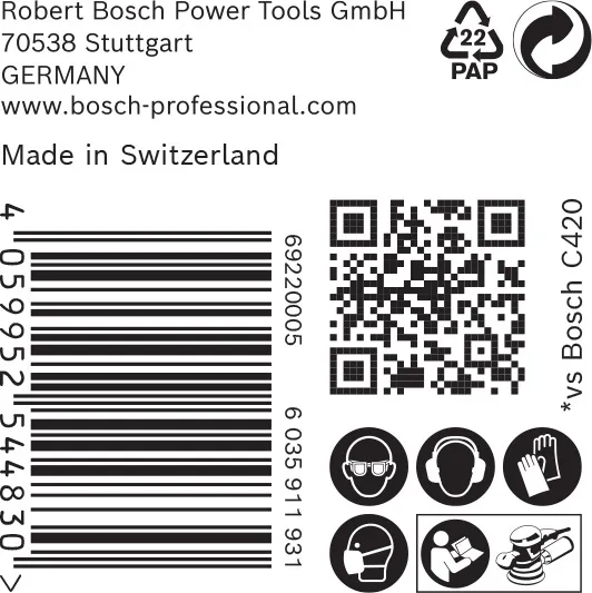 EXPERT C470 brusni papir sa više rupa za rotacione brusilice od 150 mm, G 400, 50 delova 2608901145