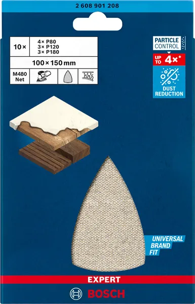 Komplet EXPERT M480 brusnih mreža od 100 x 150 mm, 10 delova 2608901208