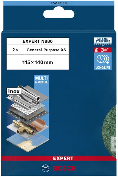 EXPERT N880 podloga od filca za ručno brušenje od 115 x 140 mm, opšta namena XS, 2 dela 2608901221