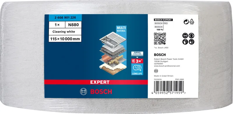 EXPERT N880 rolna od filca za ručno brušenje od 115 mm x 10 m, čišćenje 2608901226