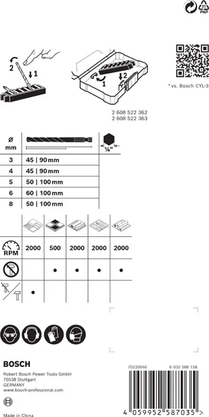 EXPERT HEX-9 MultiConstruction Pick & Click komplet 3–8 mm 2608901455