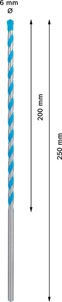 EXPERT CYL-9 MultiConstruction burgija od 6x200x250 mm 2608901481
