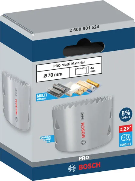 PRO Multi Material testera za otvore, 70 mm, sa navojem 2608901524