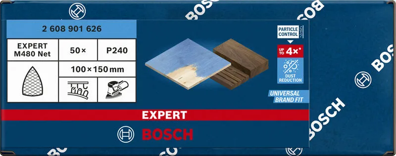 EXPERT M480 brusna mreža od 100 x 150 mm, G 240, 50 delova 2608901626