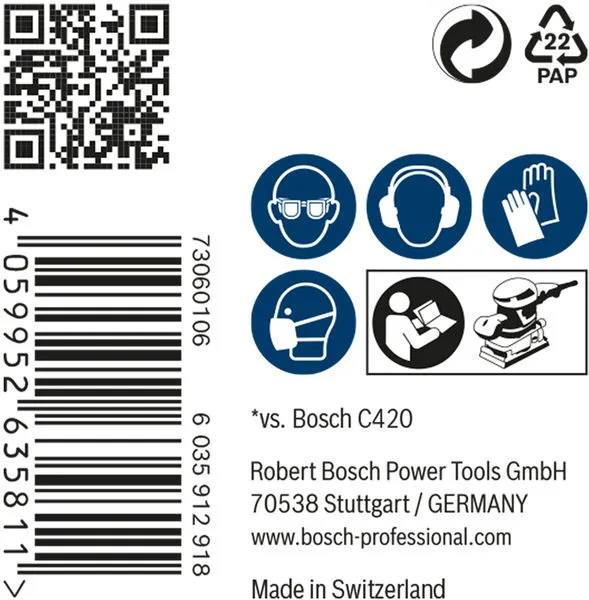 EXPERT M480 brusna mreža od 80 x 133 mm, G 80, 50 delova 2608901631