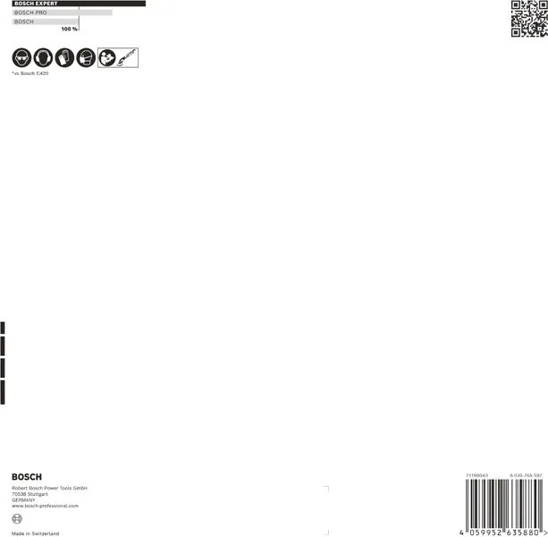 EXPERT M480 brusna mreža od 225 mm, G 180, 5 delova 2608901638
