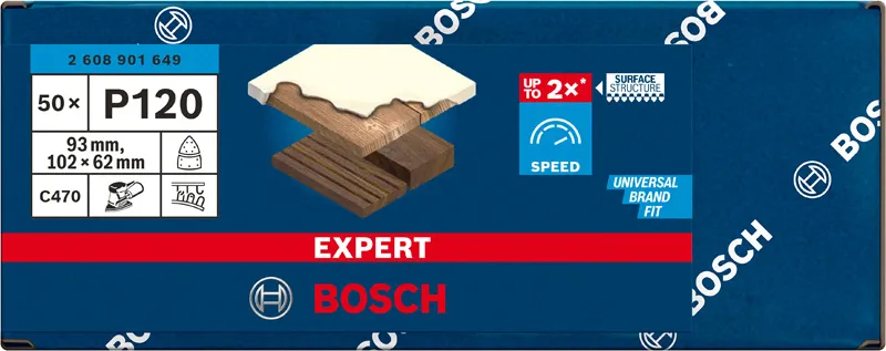 EXPERT C470 brusni papir 102 x 62/93 mm, G 120, 50 delova 2608901649