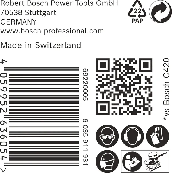EXPERT C470 brusni papir 115 x 107 mm, G 60, 50 delova 2608901655