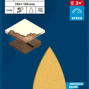 Komplet EXPERT C470 brusnih papira 100 x 150 mm, G 60/120/180, 10 komada 2608901675