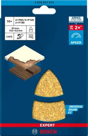 EXPERT C470 brusni papir 102 x 62/93 mm, G 40, 50 delova 2608901676