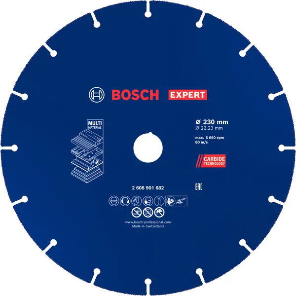 Bosch EXPERT Multi Material Carbide rezna ploča, 230 x 22,23 mm 2608901682