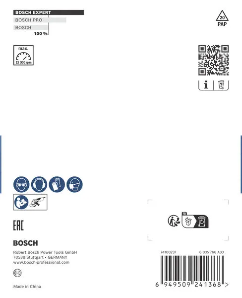 EXPERT Multi Material Carbide glava za brušenje, fina, ravna, X-LOCK, 115 mm, 22,23 mm 2608901686