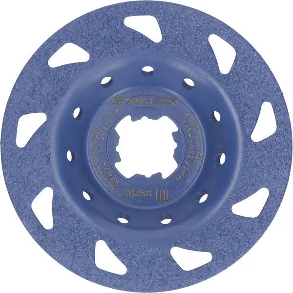 Bosch EXPERT Multi Material Carbide glava za brušenje, fina, ravna, X-LOCK, 115 mm, 22,23 mm 2608901686