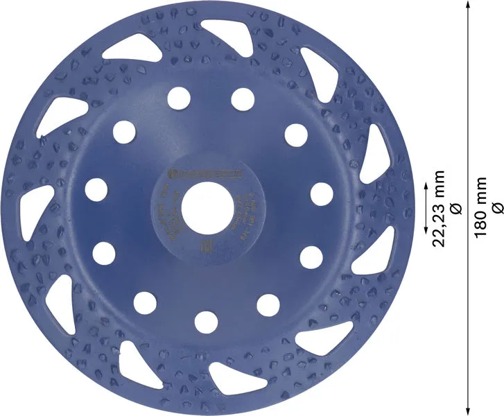 EXPERT Multi Material Carbide glava za brušenje, gruba, pod uglom, 180 mm, 22,23 mm 2608901749